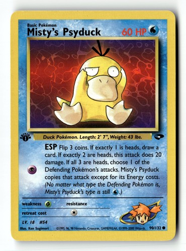 Pokemon card misty psyduck - card,
