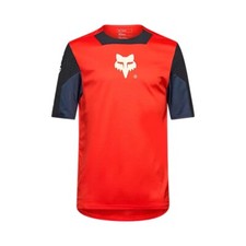 Maglia manica corta BAMBINO FOX DEFEND ELEVATED  25  rosso fluo Downhill ENDURO