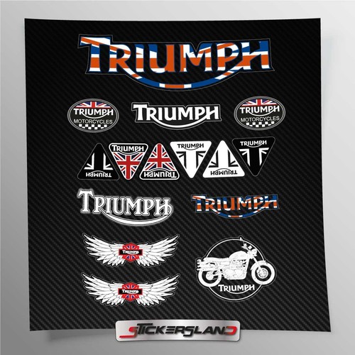 Adesivi triumph inglese - 15,