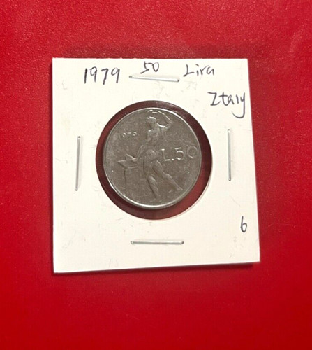 Moneta lira italia del - da, 50