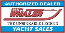 BOSTON WHALER BOATS MARINE INSEGNA STILE VINTAGE REMAKE ALLUMINIO DIMENSIONI OPZIONI