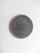 Regno D'Italia:Moneta di Napoleone I da 3 centesimi del 1811 (M) in rame.