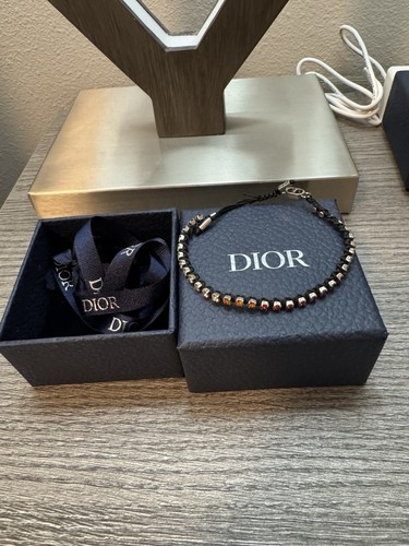 Bracciale dior nero corda - bracciale,