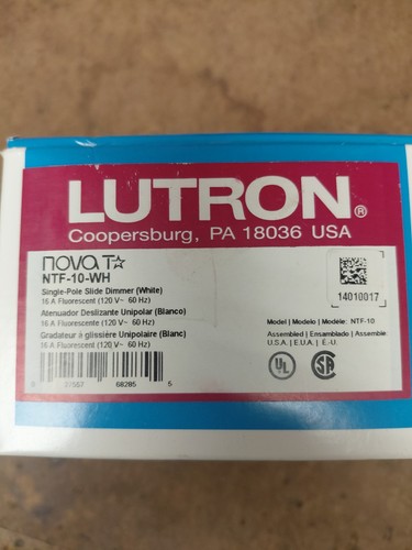 Lutron nova ntf 10 - nova, ntf-10-wh