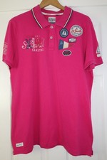 Gaastra Polo Uomo XL Rosa Manica Corta St Barth Vela Yachting Crew Ottime Condizioni