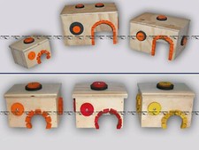 CASETTA / RIFUGIO IN LEGNO per Roditorti CONIGLIO CAVIA CRICETO vari colori