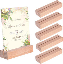 6 PZ Segnaposto Tavolo Legno