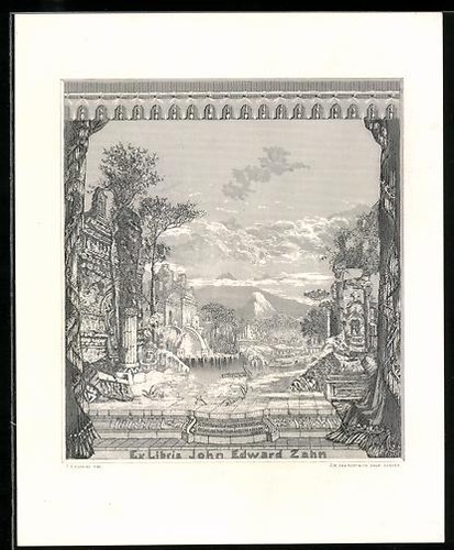 Exlibris john edward denti - exlibris,