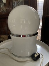 LAMPADA DA TAVOLO GOFFREDO REGGIANI VETRO E METALLO CROMATO VINTAGE ANNI ‘60