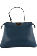 BORSA TOTE BAG FENDI BLU