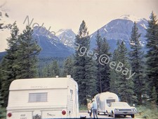 1969 Airstream & Traveleze rimorchio ghiacciaio parco nazionale Kodachrome 35 mm scivolo