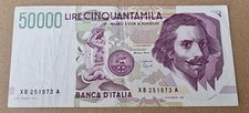 CINQUANTAMILA 50000 LIRE BERNINI SERIE SPECIALE SOSTITUTIVA XB REPUBBLICA...