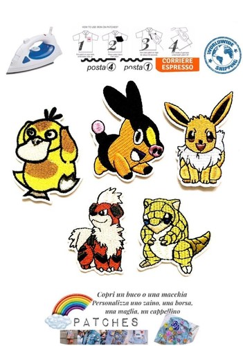 Lotto pokémon patch tepig - lotto, 5x