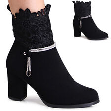 Scarpe Da Donna Ankle Boots Stivaletti Pumps Stivali Booties Glitterato Punta