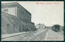 Napoli Pompei Saluto da Stazione Ferrovia Elettrica Treno cartolina MX1025