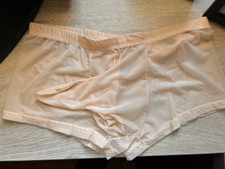 Boxer uomo intimo nylon con guaina per pene uomo slip sexy trasparente