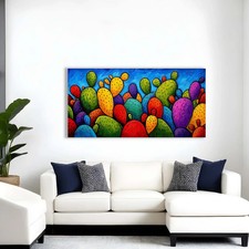 Fichi d'India Colorati - Quadro Canvas su Tela Mandrarte - Pop Art Contemporanea