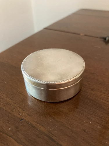 Pilulier gravé argent - gravé,