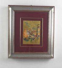 Quadro foglia oro - firmato, 23