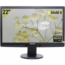PHILIPS 221S3LCB/00 22" LED FHD VGA DVI MONITOR SCHERMO LCD COMPUTER CASSA DVR