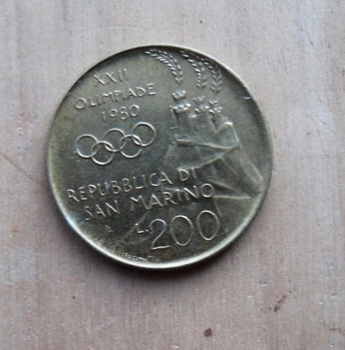 Moneta 200 lire san - lire, di