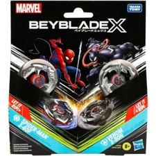 Hasbro - Beyblade X Marvel Confezione 2 Trottole Spider-Man 3-60F vs Venom 3-80N