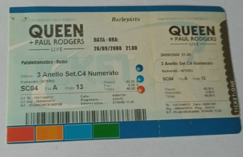 Biglietto concerto dei queen - concerto,