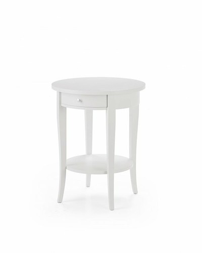 Tavolino bianco tondo porta - ,