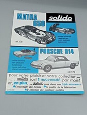 flyer pubblicità SOLIDO collection MATRA 650 - PORSCHE 914