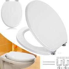 Copriwater Universale Copri WC Legno MDF Coprivaso Sedile Bianco Water pesante