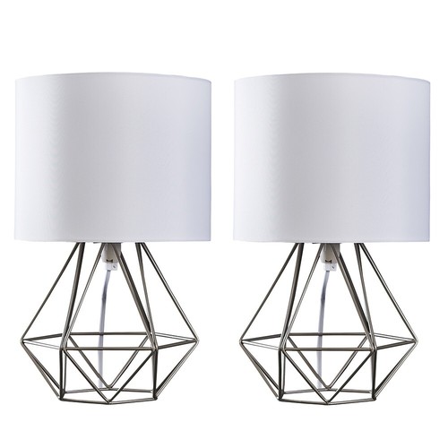 Pair brushed chrome - brushed, table