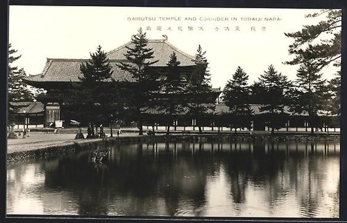 Cartolina nara tempio - cartolina, nara,