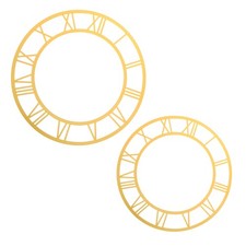  2 Pcs Orologio Numeri Romani Adesivi Murali Specchio Decorazione Del Cerchio