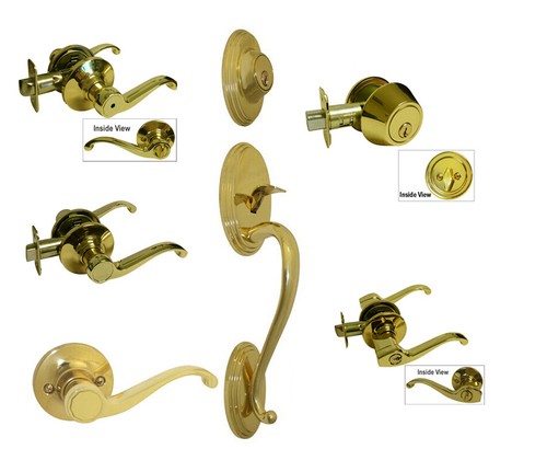 Pomelli porta ottone lucido