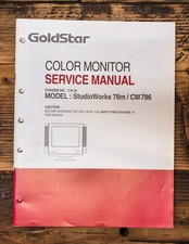 LG StudioWorks 78M CM 786 Monitor  Service Manual *Original*