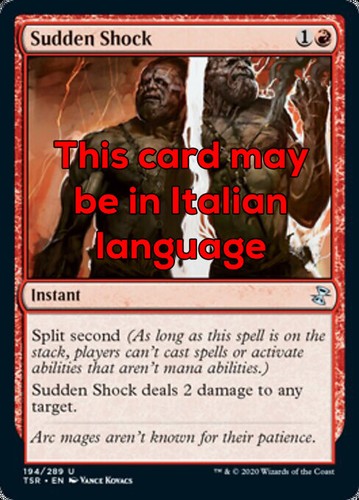 Mtg sudden shock - shock, foil