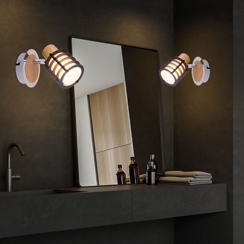 Luce lampada parete wood - da,