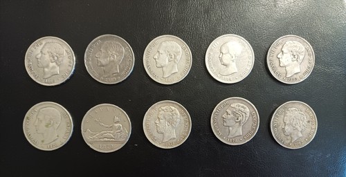 Lotto monete pesetas - 10, 5