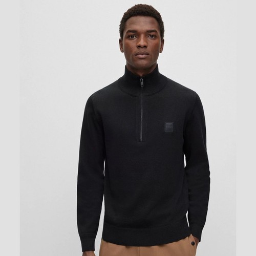 Maglione boss colletto zip - maglione,