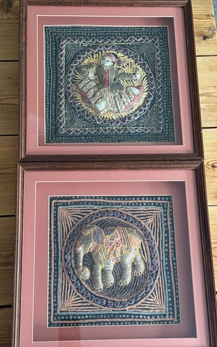 Pair framed vintage - pair,