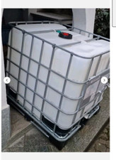 CISTERNA IBC 1000 LITRI IN PLASTICA ALIMENTARE  SU PALLET LEGNO GABBIA METALLICA