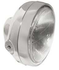Faro moto anteriore cromato - faro,
