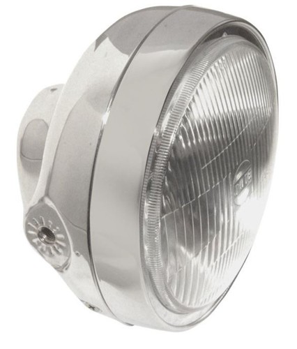 Faro moto anteriore cromato - faro,