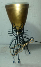 VECCHIO LUME DA SOPRA TELEVISORE DEGLI ANNI 50 CON GATTINO SUONATORE - ORIGINALE