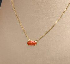 Collana donna corallo rosso di Sardegna naturale argento 925 placcato oro