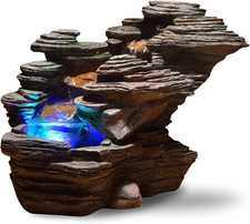Zen'Light SCFR132 - Fontana a Torrente, Pietra, 38 X 19 X 25 Cm, Colore: Marrone