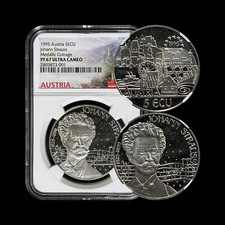 AUSTRIA. 1995, 5 ECU - NGC