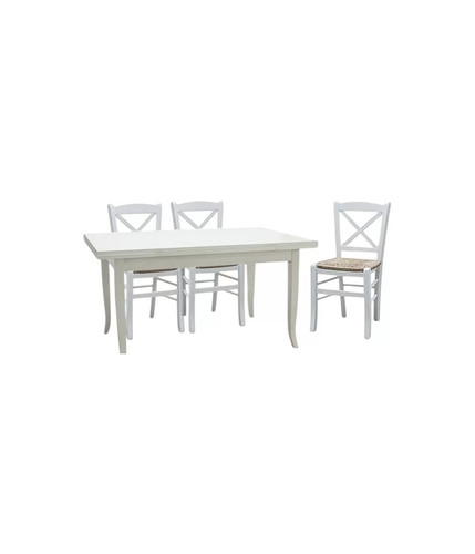 Set tavolo rettangolare shabby
