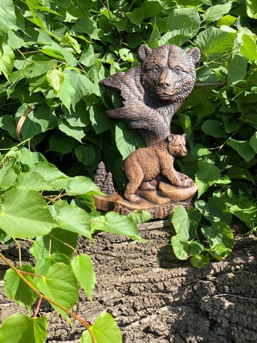 Orso scolpito legno - in,
