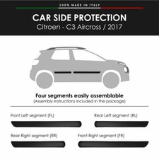 Modanature Laterali Bumper Paracolpi per Citroen C3 Aircross con Biadesivo 3M